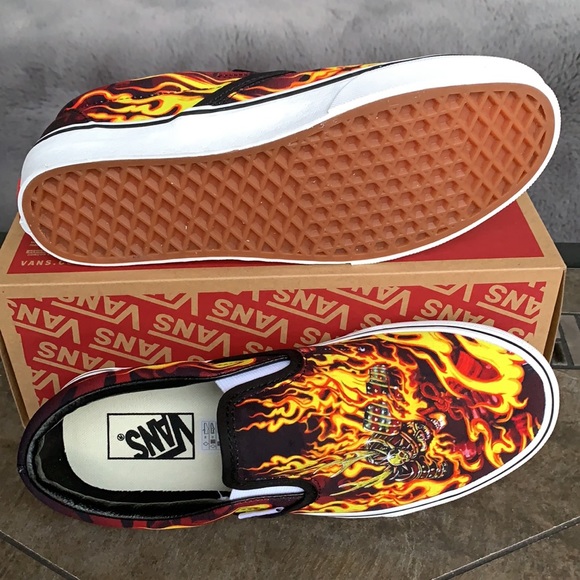 VANS CLASSIC SLIP ON SAMURAI RISING BLACK/Trwht MN - Picture 7 of 16